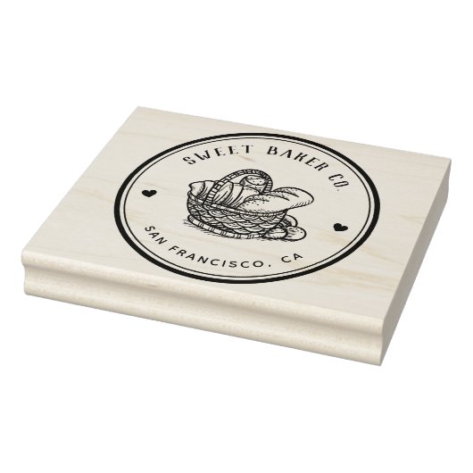 Grote handgetekende-bakkerij-bakkerij rubberstempel (Stempel)