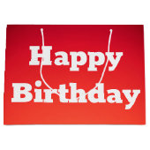 Grote Happy Birthday Gift Bag Groot Cadeauzakje (Voorkant)