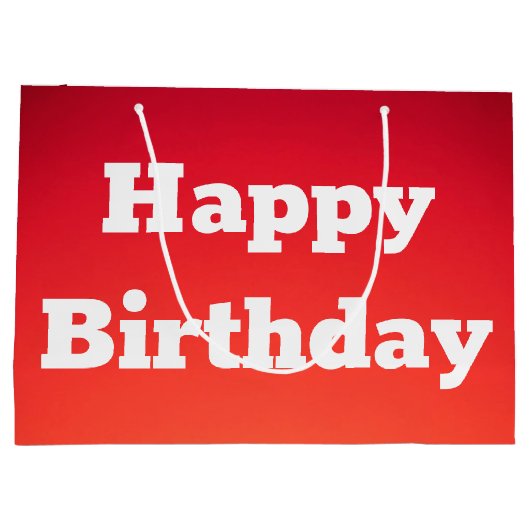 Grote Happy Birthday Gift Bag Groot Cadeauzakje (Achterkant)