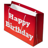 Grote Happy Birthday Gift Bag Groot Cadeauzakje (Voorkant Gekanteld)