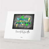 Grote Happy Birthday | Graffiti-tekstkaart Kaart (Achterkant)
