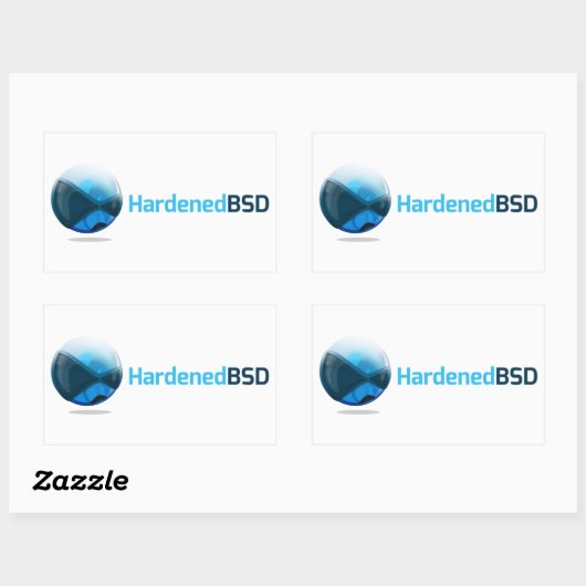 Grote HardenedBSD-Sticker Rechthoekige Sticker (Vel)