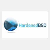 Grote HardenedBSD-Sticker Rechthoekige Sticker (Voorkant)