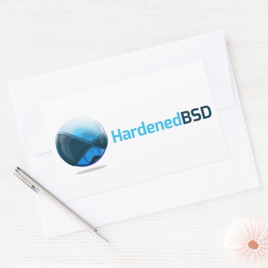 Grote HardenedBSD-Sticker Rechthoekige Sticker (Envelop)