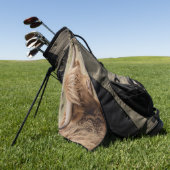 Grote harie Schotse hoogkoe Golfhanddoek (Groen)