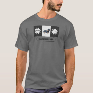 Grote Hart Dachshund Wiener Hond Doxie Badger Hond T-shirt