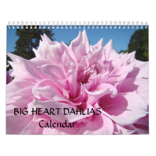 GROTE HART DAHLIAS Kalender Vrienden Cadeaus Feest