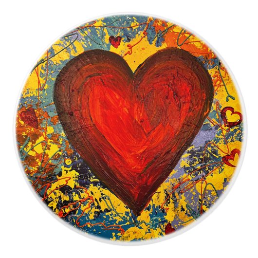 Grote Hart Keramische Pull Keramische Knop (Voorkant)