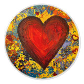 Grote Hart Keramische Pull Knop (Voorkant)