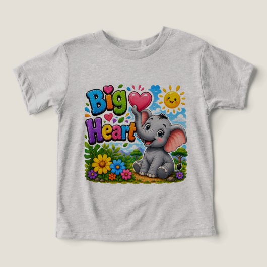 Grote Hart Olifant | Cute Vriendelijk Dier Ontwerp (Design voorkant)