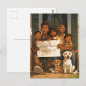 Grote Hartelijke Familie Briefkaart (Voorkant / Achterkant)