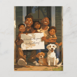 Grote Hartelijke Familie Briefkaart