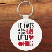 Grote harteloosjes met woorden sleutelhanger leraa (Voorkant)