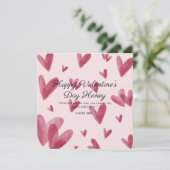 Grote harten valentijnskaart (Staand voorkant)