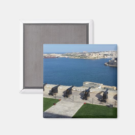 Grote haven op Malta Magneet (Voorkant / Achterkant)