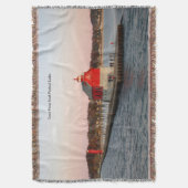 Grote Haven South Pierhead Lights gooien deken (Voorkant Verticaal)