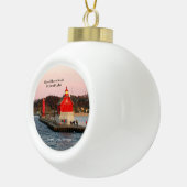 Grote Haven South Pierhead Lights Keramische Bal Ornament (Rechts)