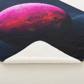 Grote heldere rode planeet sherpa deken (3/4)