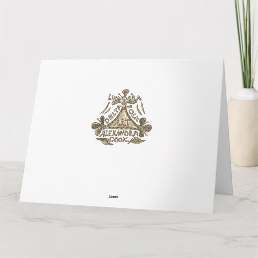 Grote, heldere Russische folderkunst Happy Birthda Kaart (Achterkant)