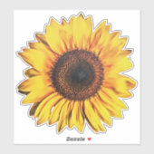 Grote Heldere Zonnebloem Bloem Geel Art Sticker (Vel)