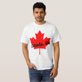 Grote helderrode esdoornblad Canada hè! T-shirt (Voorkant volledig)