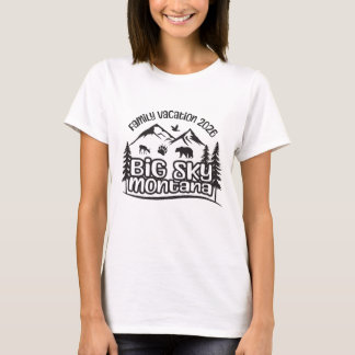 Grote hemel, Montana Gezinsvakantie 2026 T-shirt