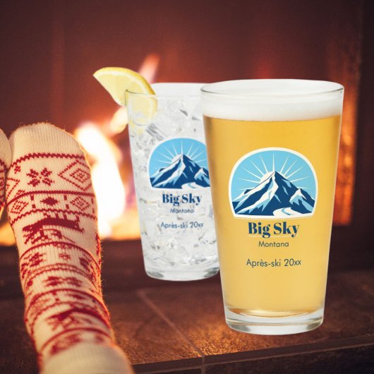 Grote hemel Montana lone Bergski après-ski Glas