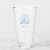 Grote hemel Montana lone Bergski après-ski Glas (Achterkant)