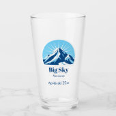 Grote hemel Montana lone Bergski après-ski Glas (Voorkant)