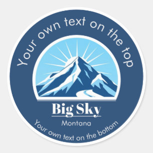 Grote hemel Montana skigebied Ronde Sticker