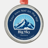 Grote hemel Montana USA Yellowstone medaille Metalen Ornament (Voorkant)