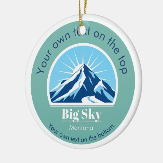 Grote hemel Montana Yellowstone Kerstmis Keramisch Ornament (Links)