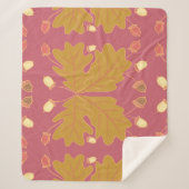 Grote herfst eikenbladeren en eikels sherpa deken (Voorkant)