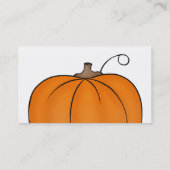 Grote Herfst pompoen Visitekaartje (Achterkant)