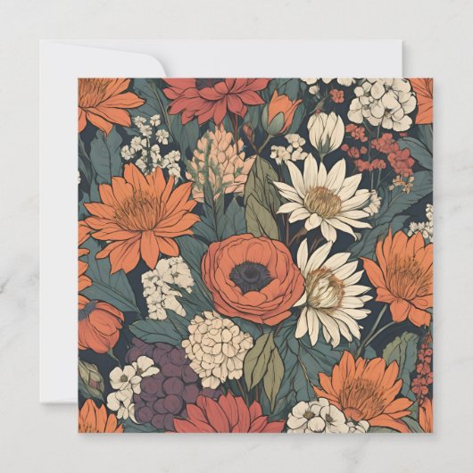 Grote Herfstbloemen Hedendaags (Achterkant)