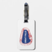 Grote Herfsten klimmen Carabiner Bagagelabel (Achterkant verticaal)
