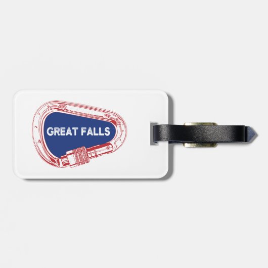 Grote Herfsten klimmen Carabiner Bagagelabel (Achterkant horizontaal)