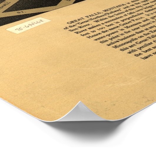 Grote Herfsten Montana 1891 Antiek Panorama Poster (Hoek)