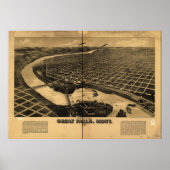 Grote Herfsten Montana 1891 Antiek Panorama Poster (Voorkant)