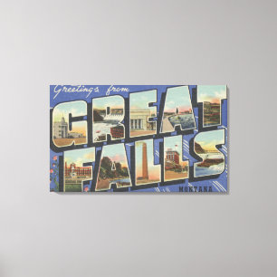Grote Herfsten, Montana - Grote lettertjes 2 Canvas Afdruk