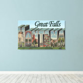 Grote Herfsten, Montana - grote lettertjes Canvas Afdruk (Insitu (Houten vloer))