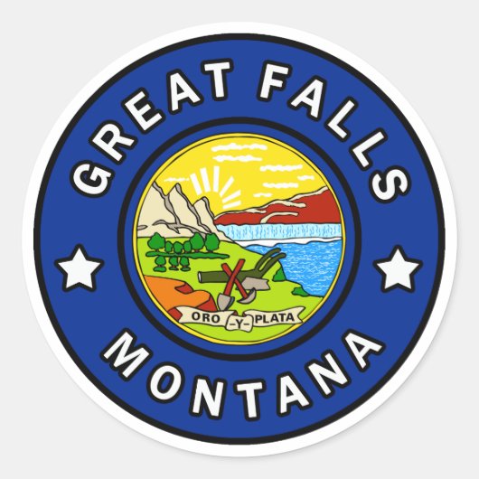 Grote Herfsten Montana Ronde Sticker (Voorkant)