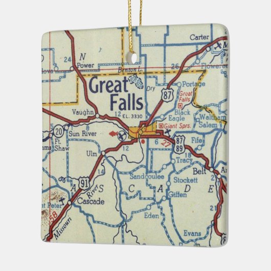 Grote Herfsten MT  kaart Keramisch Ornament (Links)