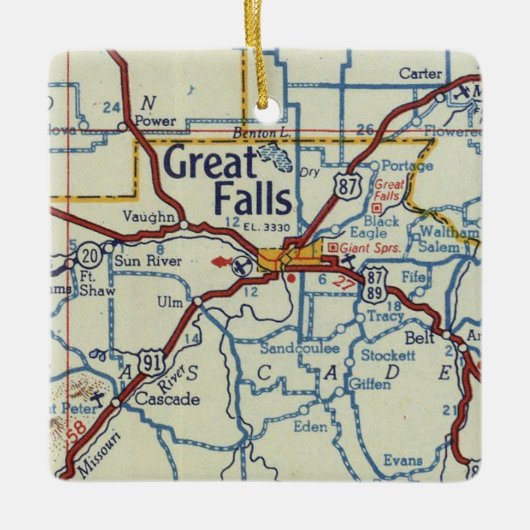 Grote Herfsten MT  kaart Keramisch Ornament (Voorkant)