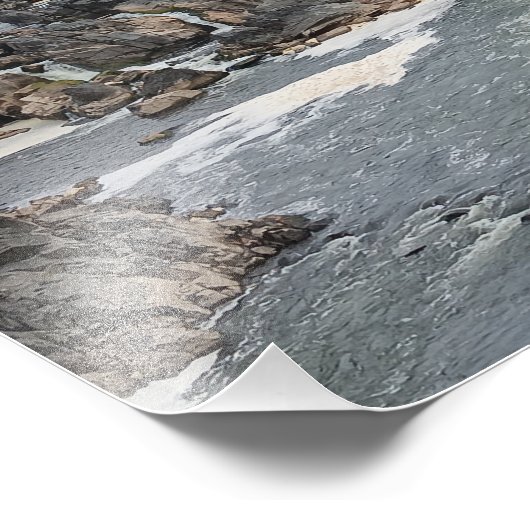 Grote Herfsten Park Potomac River bij Mather Gorge Foto Afdruk (Hoek)