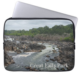 Grote Herfsten Park Potomac River bij Mather Gorge Laptop Sleeve