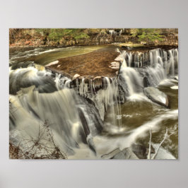 Grote Herfsten Tinker Creek in Winter, Ohio Poster