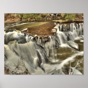 Grote Herfsten Tinker Creek in Winter, Ohio Poster