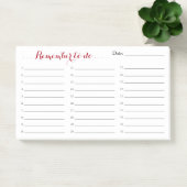Grote Herinner Mij Te Doen Lijst Organisator met D Post-it® Notes (Kantoor)