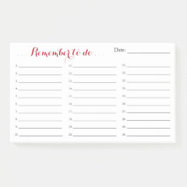 Grote Herinner Mij Te Doen Lijst Organisator met D Post-it® Notes